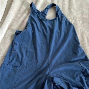 Women's Blue Sleeveless Jumpsuit
